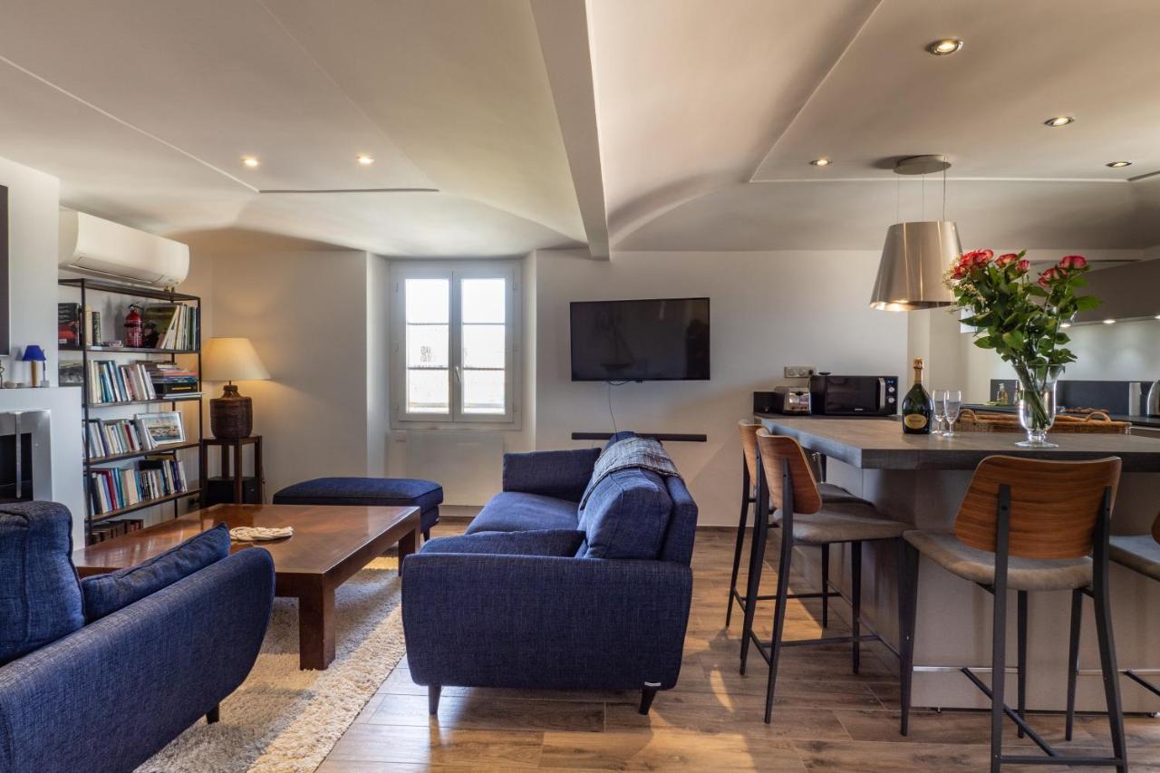 Charmant Appartement Spacieux Pour 6P Vue Mer Vieil Antibes Buitenkant foto