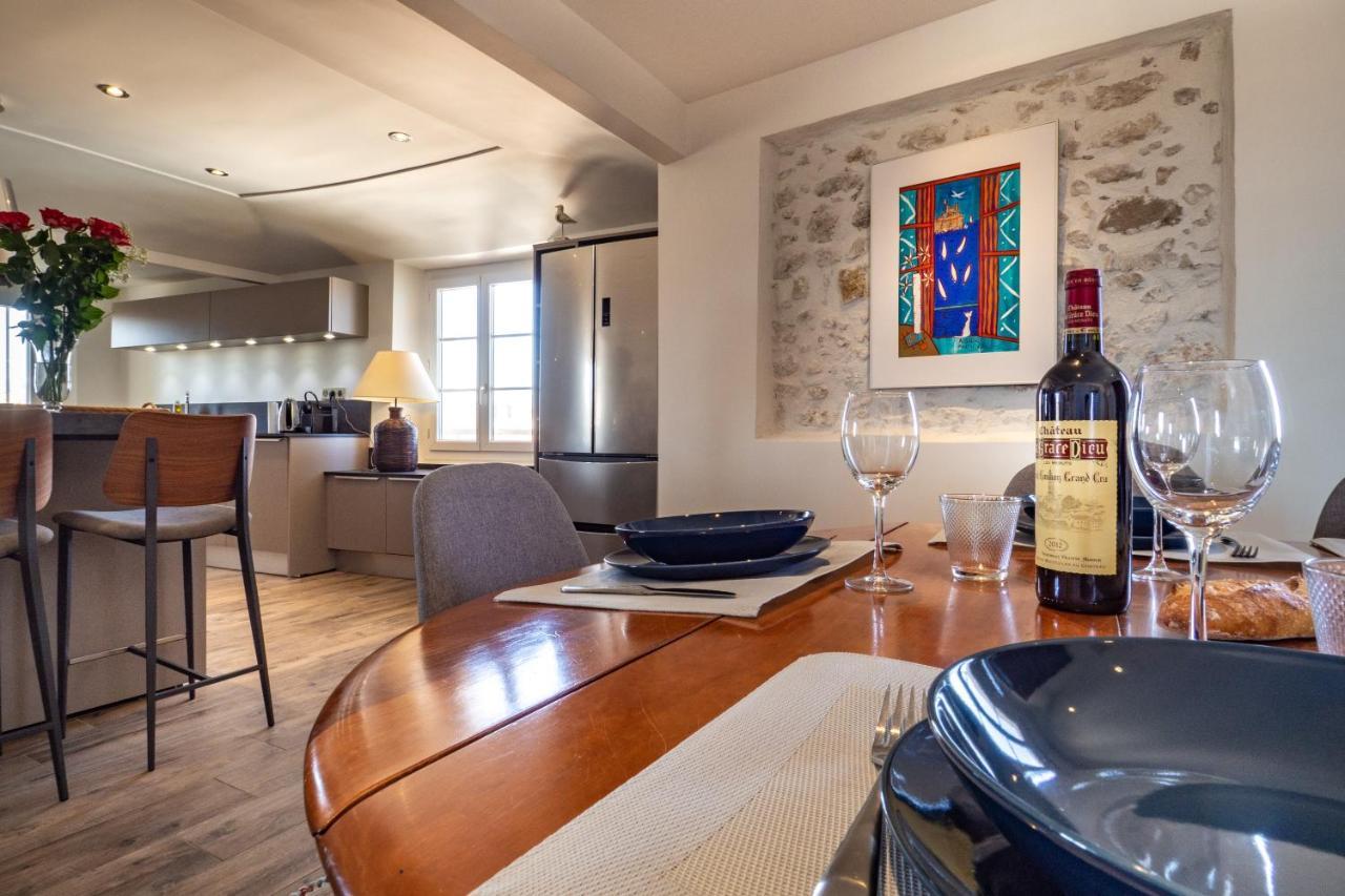 Charmant Appartement Spacieux Pour 6P Vue Mer Vieil Antibes Buitenkant foto