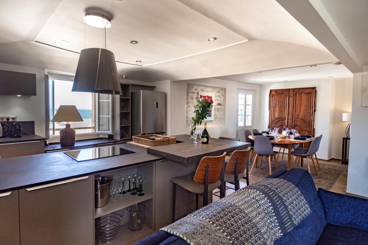 Charmant Appartement Spacieux Pour 6P Vue Mer Vieil Antibes Buitenkant foto